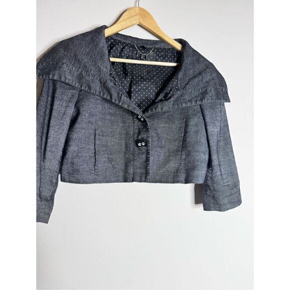 Y2K Bebe cropped classic jacket sz M - Picture 3 of 7